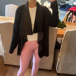 Calvin Klein Black Cardigan Sweater Open Front